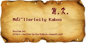 Müllerleily Kabos névjegykártya
